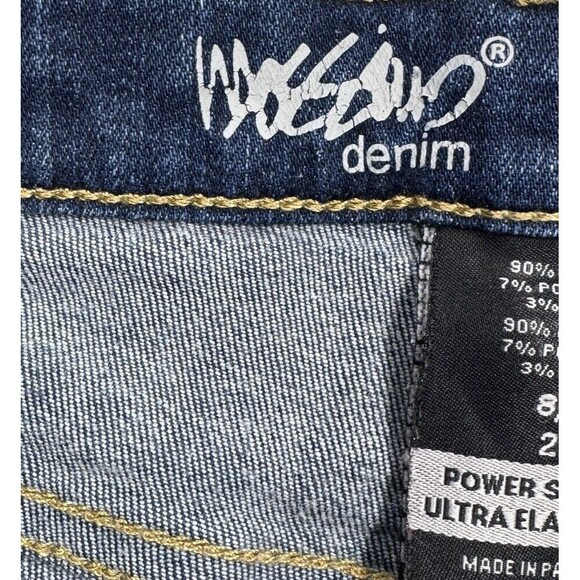 Mossimo Jeans Womens 8S/29 Mid Rise Skinny Power Stretch Blue Measures 30 x 27 - Picture 4 of 10